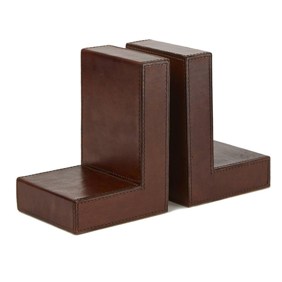 Leather Bookends Reduced From £99 By Life of Riley