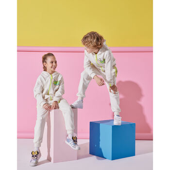Dreamer Pop Art Unisex Cotton Tracksuit – Ecru, 3 of 4