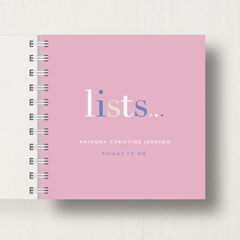 Personalised 'Lists' To Do Small Notebook, 9 of 10