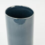 Large Cylinder Handmade Stoneware Vase In Navy Blue, thumbnail 3 of 3