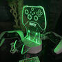 Personalised LED Light Neon Green Dual Controller Stand, thumbnail 3 of 6