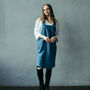Grey Linen Pinafore Apron, thumbnail 2 of 12