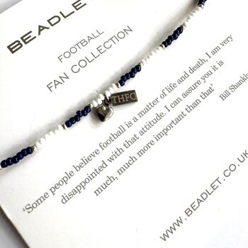 Tottenham Hotspur Football Fan Bead Bracelet With Charms, 2 of 5