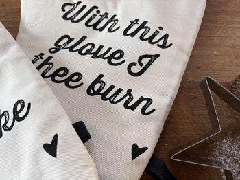 Wedding Oven Mitt Set, 2 of 4