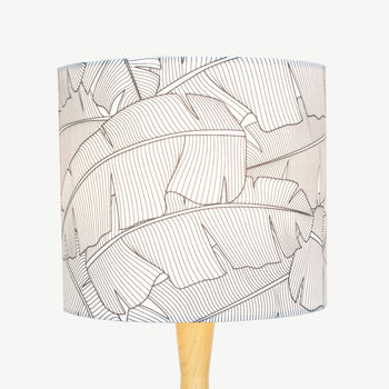 Black And White Banana Leaf Tropical Lampshade, 3 of 7