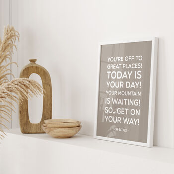 Dr Seuss 'Oh The Places You'll Go' Quote Print, 4 of 12