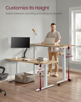 Electric Standing Desk Frame Height Adjustable, 4 of 7