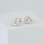 Sterling Silver Crystal Whale Stud Earrings, thumbnail 1 of 5