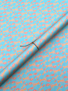 Green And Orange Lobster Wrapping Paper, 8 of 9