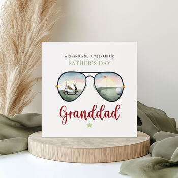 Golf Father's Day Card Customisable Sunglasses Design, 4 of 7