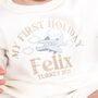 My First Holiday Embroidered Personalised Holiday T Shirt And Shorts Travel Set, thumbnail 5 of 8