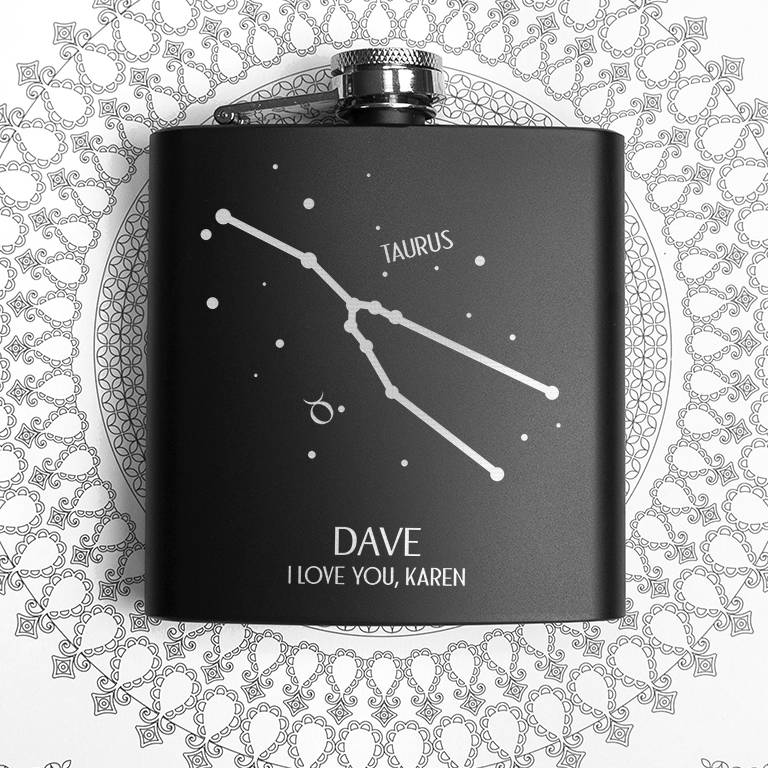 Star Constellation Black Hip Flask, 1 of 3