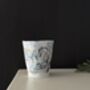 Handmade Porcelain Tumbler With Abstract Asemic Lines, thumbnail 4 of 5