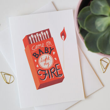 Light My Fire Valentine's Day Card, 3 of 5