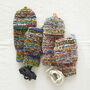 Fair Trade Mitten Fingerless Gloves Eco Repurposed Wool, thumbnail 1 of 9