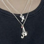 Personalised Mother And Child Silver Initial Necklaces, thumbnail 2 of 10