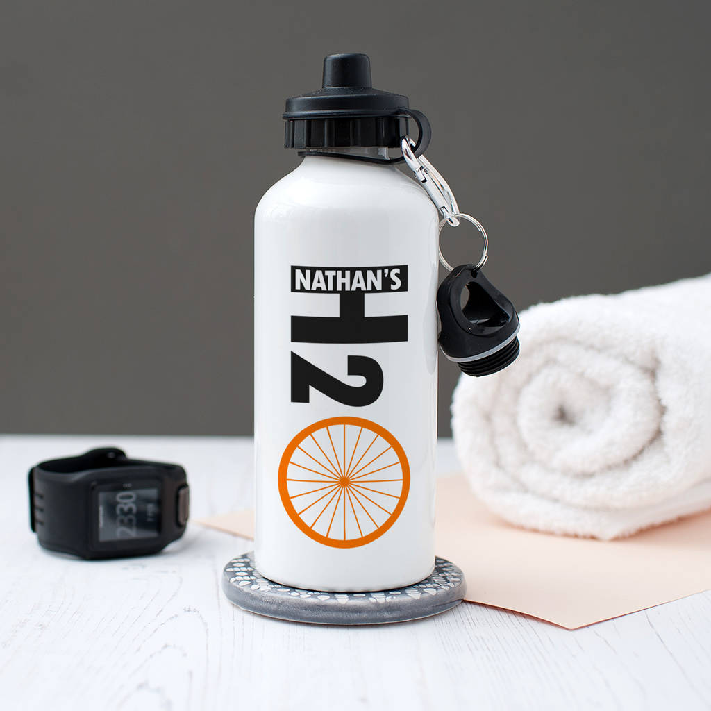 Personalised Cyclist's 'H2 O' Water Bottle, 1 of 6