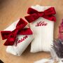Valentines Personalised Cashmere Bed Socks Gift For Her, thumbnail 2 of 5