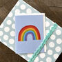 Mini Blue Rainbow Card, thumbnail 1 of 5