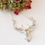 Stag Necklace In Sterling Silver, thumbnail 1 of 11