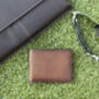 Personalised Brown English Leather Card Wallet Gift, thumbnail 7 of 8