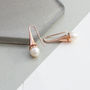 Cone Swirl Drop Earrings With Freshwater Pearl, thumbnail 12 of 12