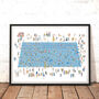 Large Detailed Illustrated Crowd Print, thumbnail 3 of 7