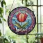 Tulip Personalised Stained Glass Effect Suncatcher, thumbnail 5 of 7