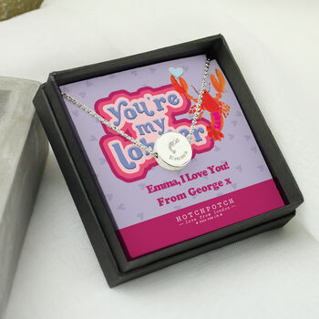 Personalised Youre My Lobster Necklace And Box, 4 of 5