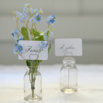 Heart And Vase Place Name Cards Holder, 3 of 3
