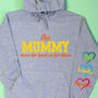 Personalised Mummy Wears Her Heart On Her Sleeve Hoodie, thumbnail 2 of 7