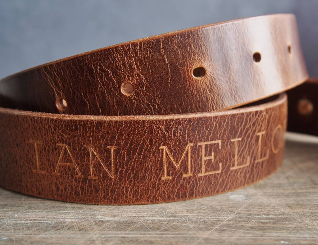 Custom Name Leather Belt By HÔRD | notonthehighstreet.com