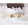 Monaco D’or Pearl Vintage Gold Centi Flower Earrings, thumbnail 4 of 4