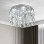 One Light Crystal LED Chandelier, thumbnail 1 of 12