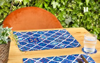 Mediterranean Pattern Placemat And Coaster Set, 9 of 11