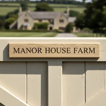Slim Accoya Engraved Gate Sign Two Sizes, 4 of 6