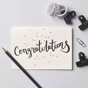'Congratulations' Script Letterpress Card, 2 of 4
