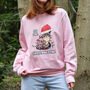 Everything's Fine Tangled Cat Christmas Sweatshirt, thumbnail 1 of 8