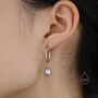 Natural Freshwater Pearl Huggie Hoop Earrings In Sterling Silver, thumbnail 11 of 11