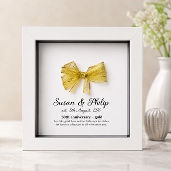Personalised 50th Anniversary Golden Bow Gift, 2 of 11