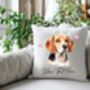 Personalised Beagle Heart Cushion Cover Gift, thumbnail 2 of 2