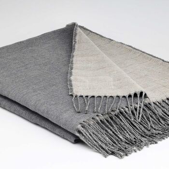 Personalised Linen And Merino Reversible Throws, 2 of 7
