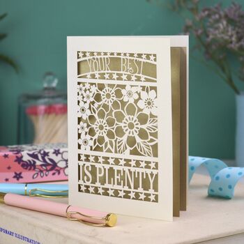 Your Best Is Plenty Papercut Card, 4 of 7