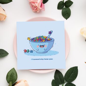 Cute Cereal Greetings Card, 3 of 10