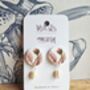 Vintage China Wedgewood And Freshwater Pearl Earrings, thumbnail 1 of 4