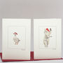 Four Christmas Party Hat Cards, thumbnail 1 of 2
