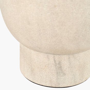 Coastal Sandstone Table Lamp With Cream Shade, 5 of 8