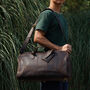 Leather Holdall Weekend Bag With Luggage Tag, thumbnail 4 of 12
