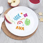 Personalised Kids Colourful Shapes Dinner Set, thumbnail 4 of 6