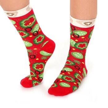 Novelty Gift Socks Hawaiian Pizza Socks Box Set, 3 of 5